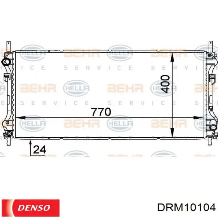 Купить DRM10104 Denso Радиатор водяной