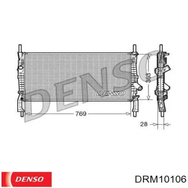 DRM10106 Denso радиатор