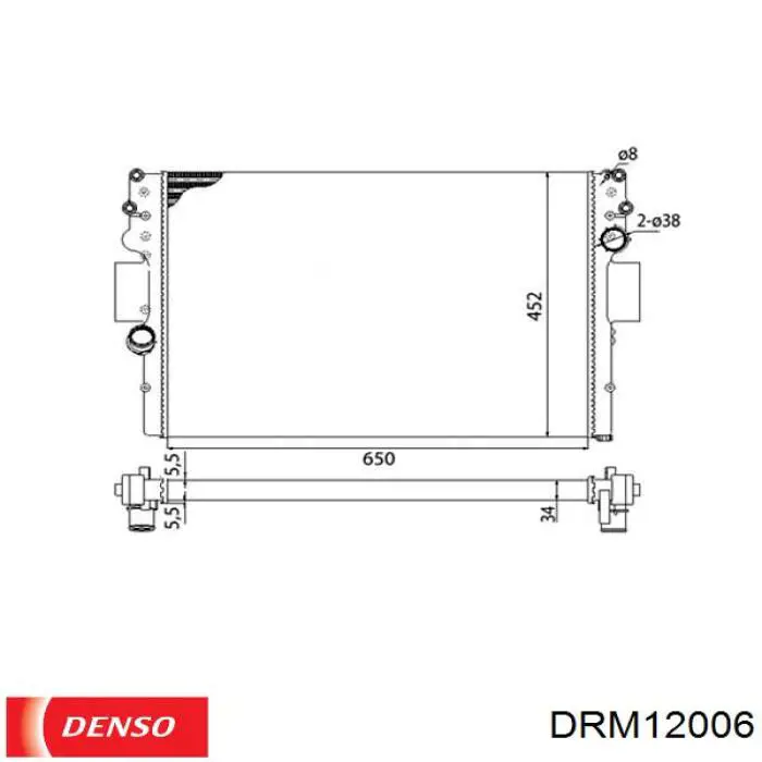 Купить DRM12006 Denso Радиатор водяной