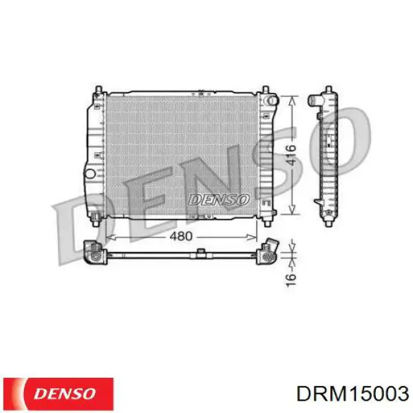 Купить DRM15003 Denso Радиатор водяной