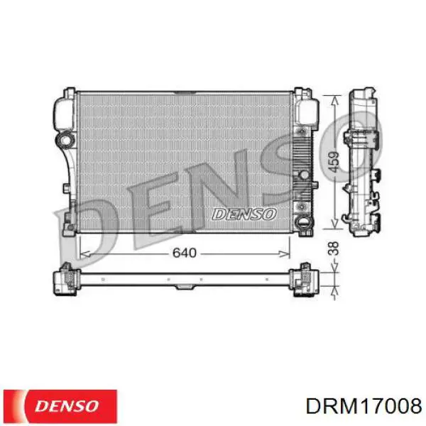 Radiador refrigeración del motor DRM17008 Denso