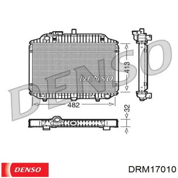 Radiador refrigeración del motor DRM17010 Denso