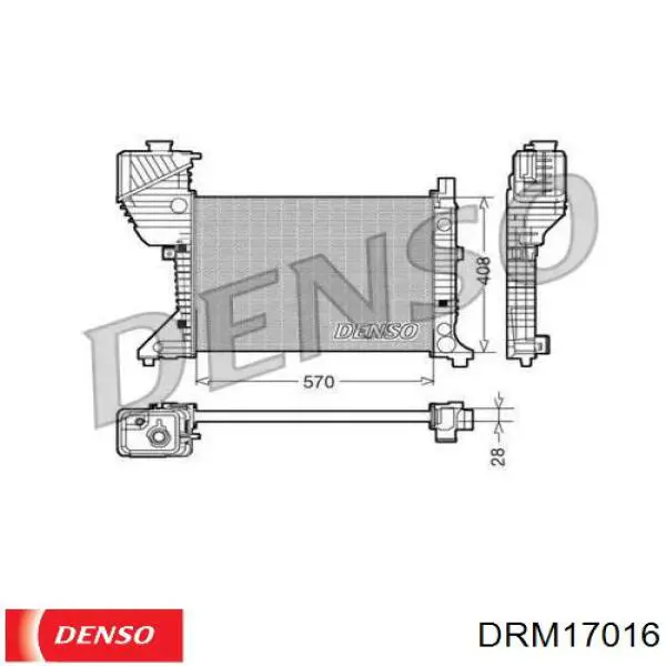 DRM17016 Denso радиатор