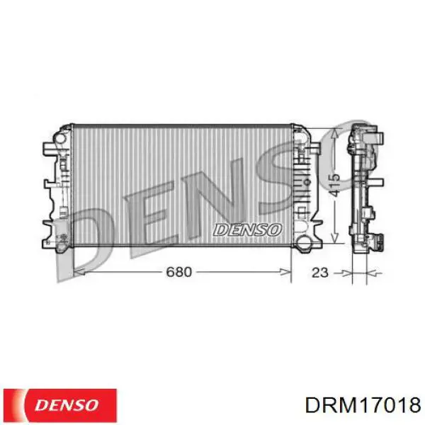 DRM17018 Denso радиатор