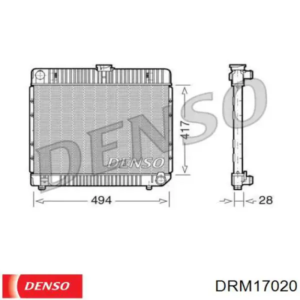 DRM17020 Denso радиатор