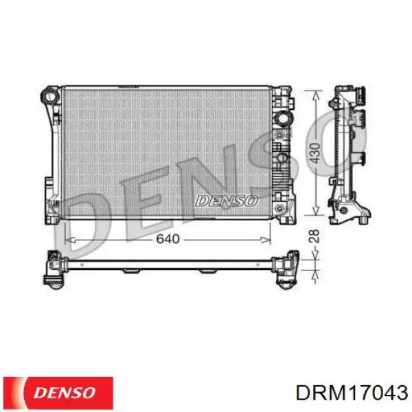 Радиатор охлаждения двигателя Denso DRM17043 цена, от 140.51 USD