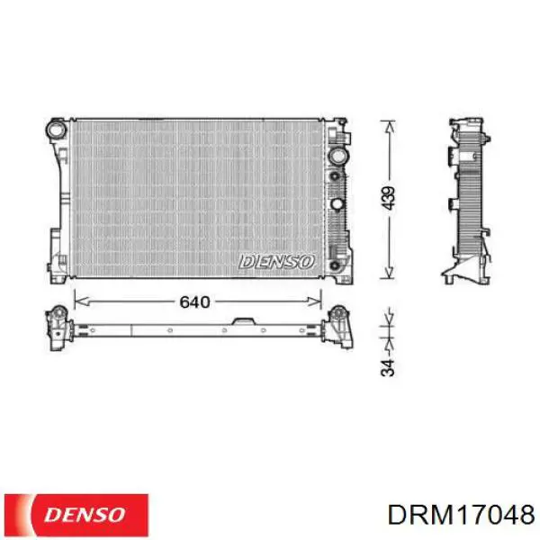 Radiador refrigeración del motor DRM17048 Denso