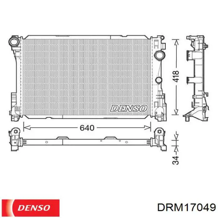 DRM17049 Denso радиатор
