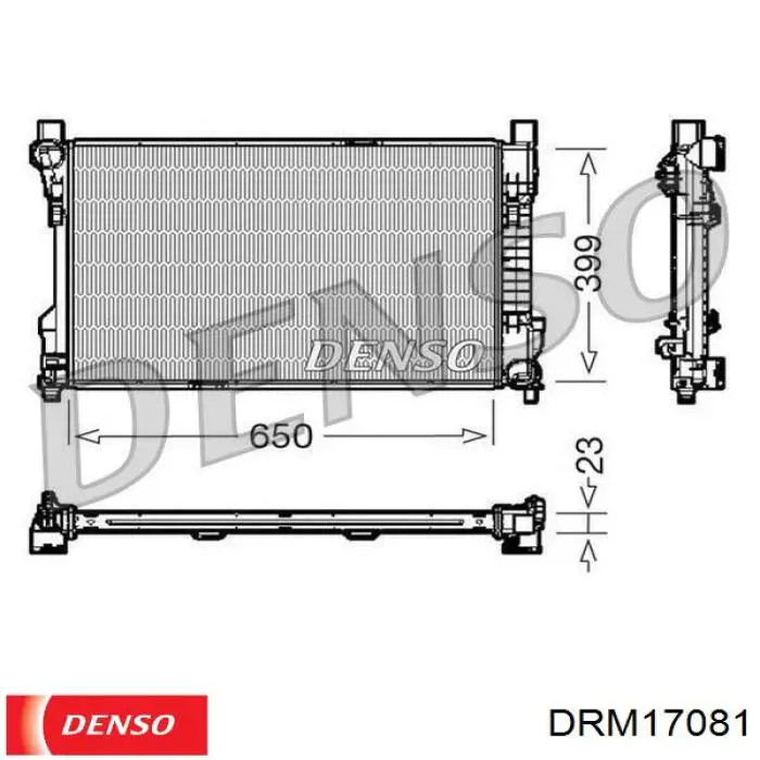 DRM17081 Denso радиатор