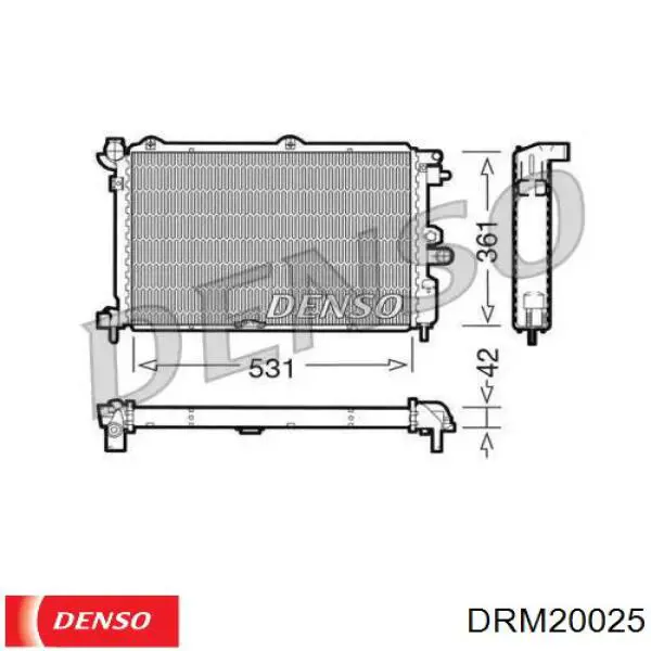 DRM20025 Denso радиатор