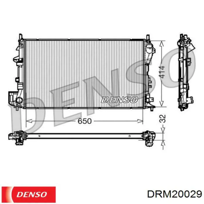 DRM20029 Denso радиатор