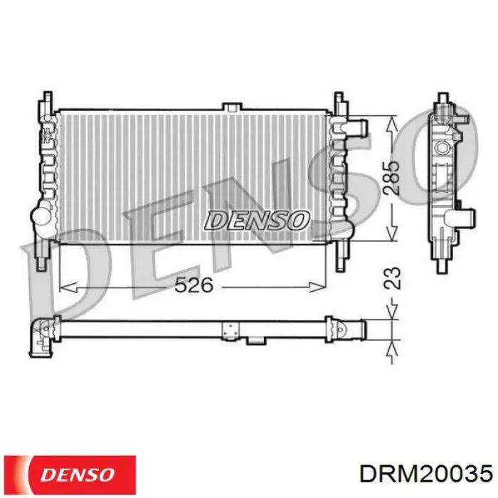 DRM20035 Denso радиатор