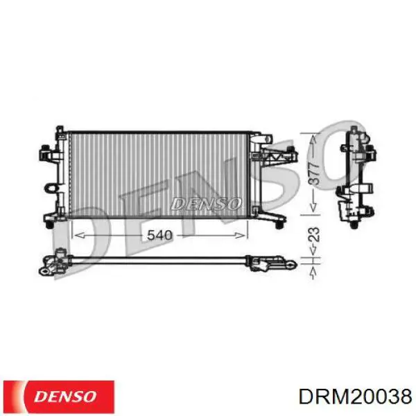 DRM20038 Denso радиатор