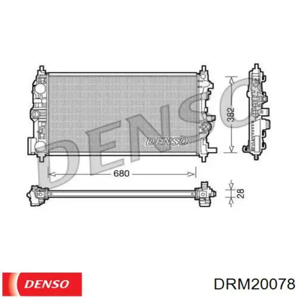 DRM20078 Denso радиатор