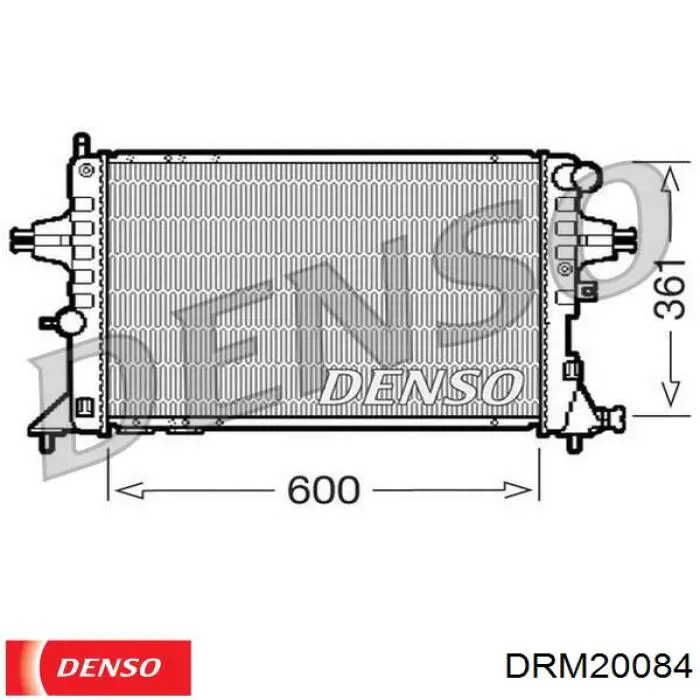 Radiador refrigeración del motor DRM20084 Denso