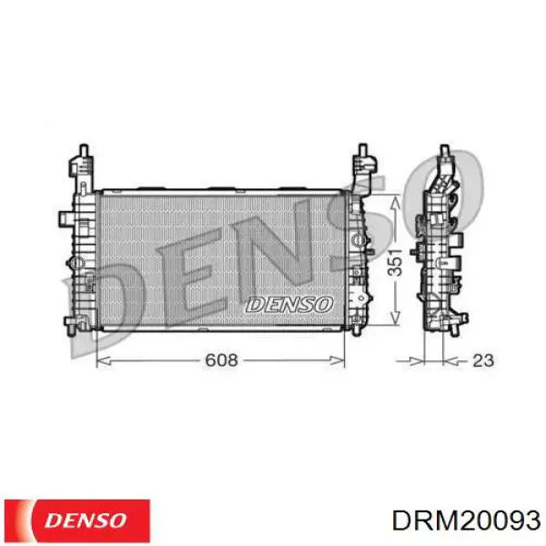 Drm20093 Denso радиатор охлаждения двигателя