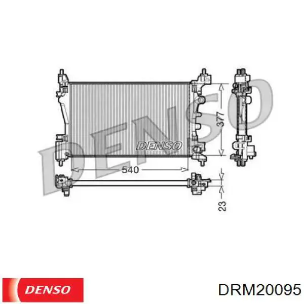 DRM20095 Denso радиатор