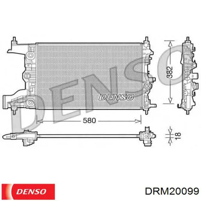 DRM20099 Denso радиатор