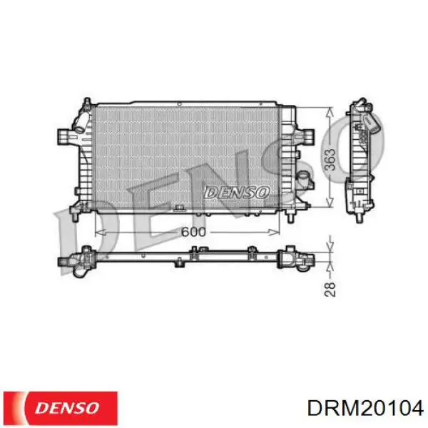 DRM20104 Denso радиатор