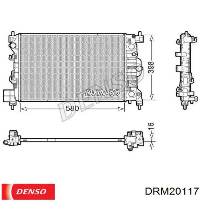 DRM20117 Denso радиатор