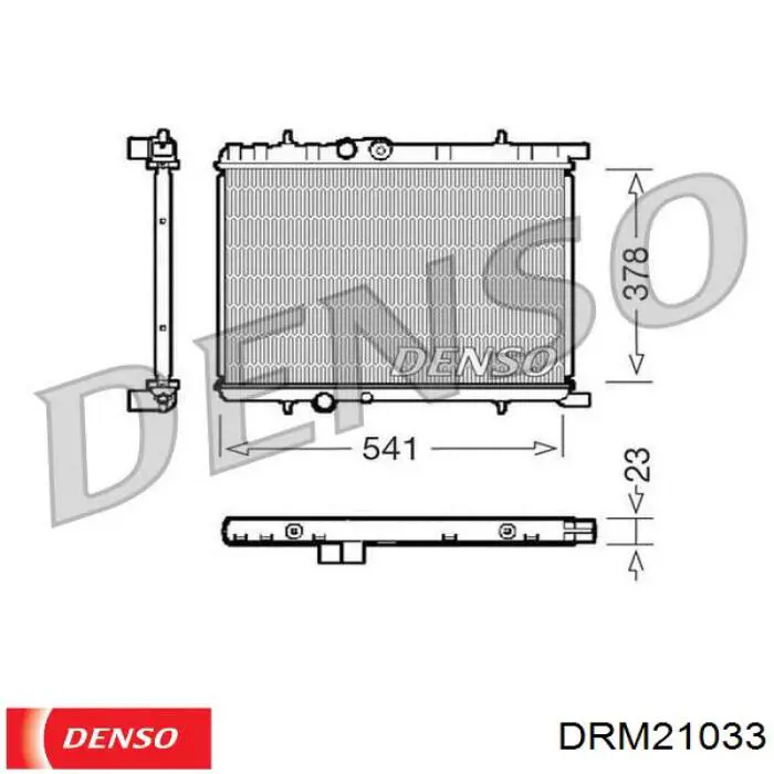 Radiador refrigeración del motor DRM21033 Denso
