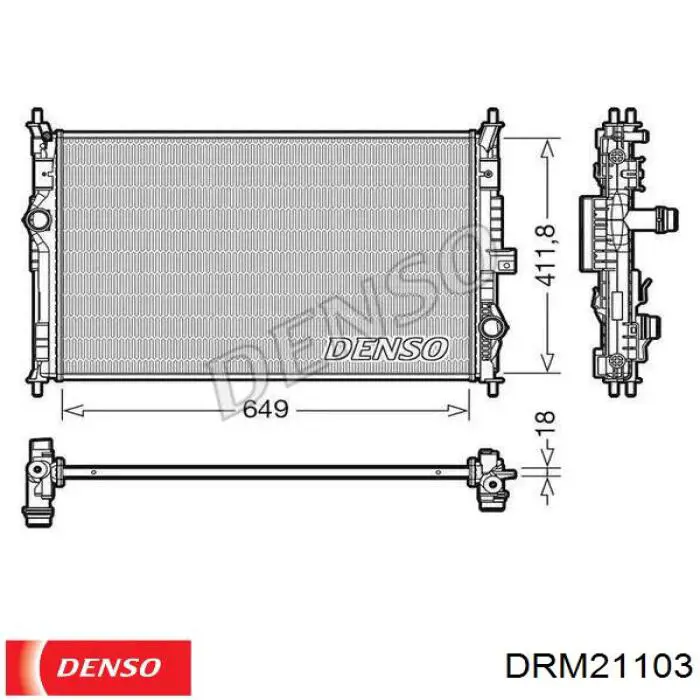 DRM21103 Denso радиатор