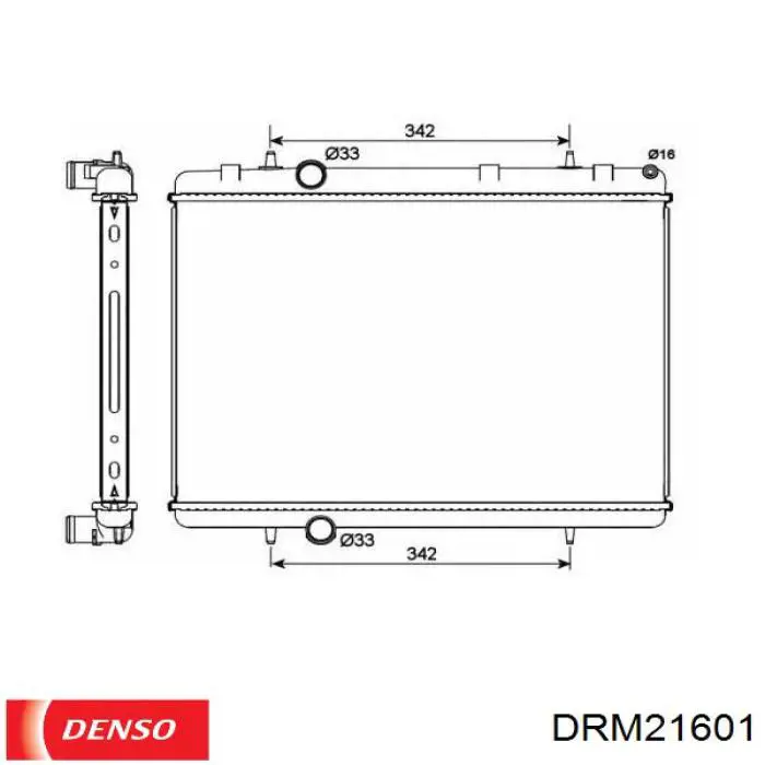 Купить DRM21601 Denso Радиатор водяной