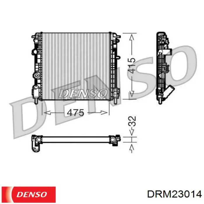 DRM23014 Denso радиатор
