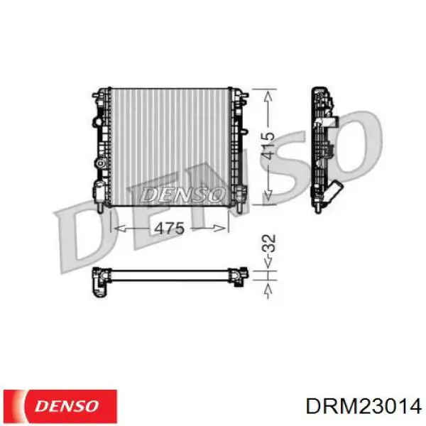 Radiador refrigeración del motor DRM23014 Denso