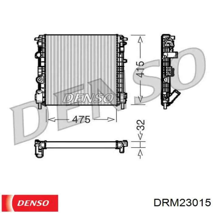 DRM23015 Denso радиатор