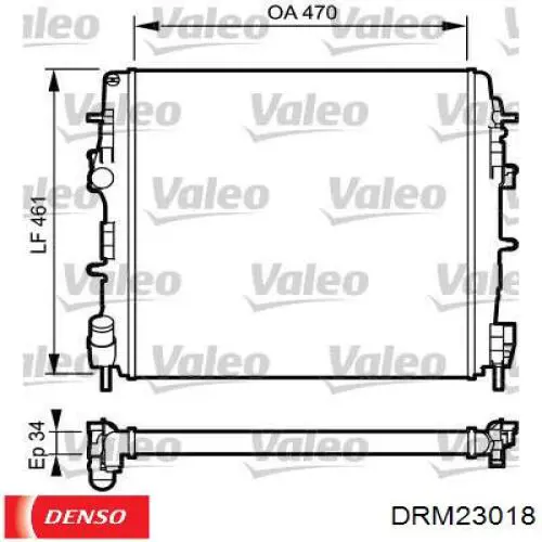 Радиатор DRM23018 Denso