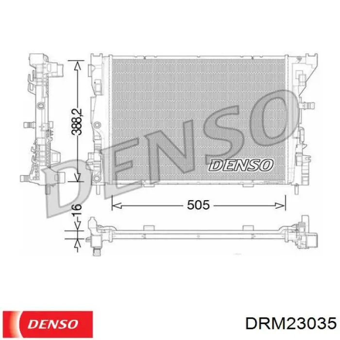 DRM23035 Denso Радиатор основной