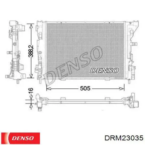 Radiador refrigeración del motor DRM23035 Denso