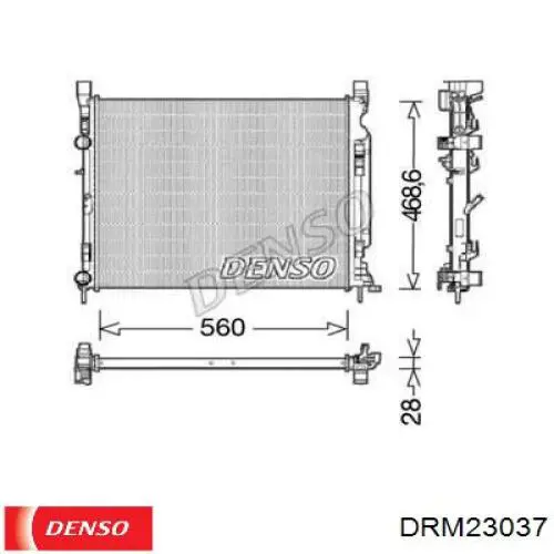 Радиатор DRM23037 Denso