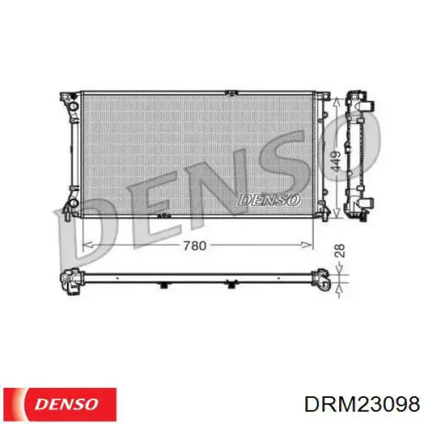 DRM23098 Denso радиатор