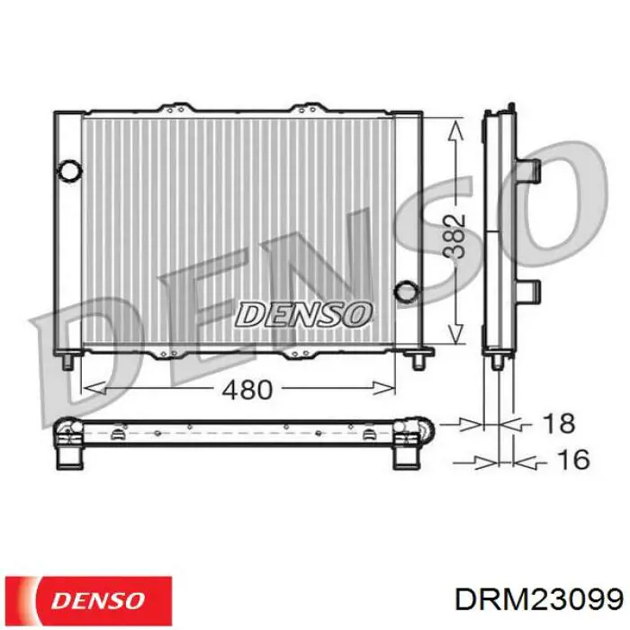 Bastidor radiador (armazón) DRM23099 Denso