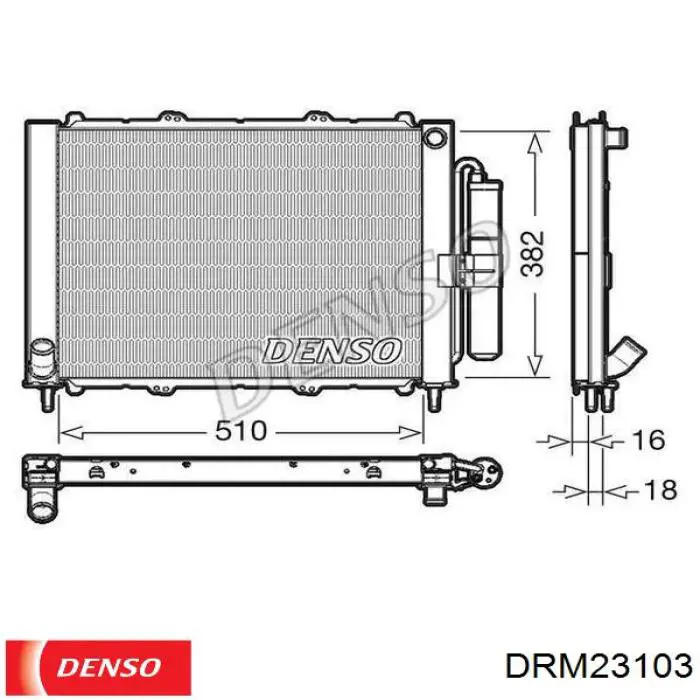 Радиатор кондиционера DRM23103 Denso