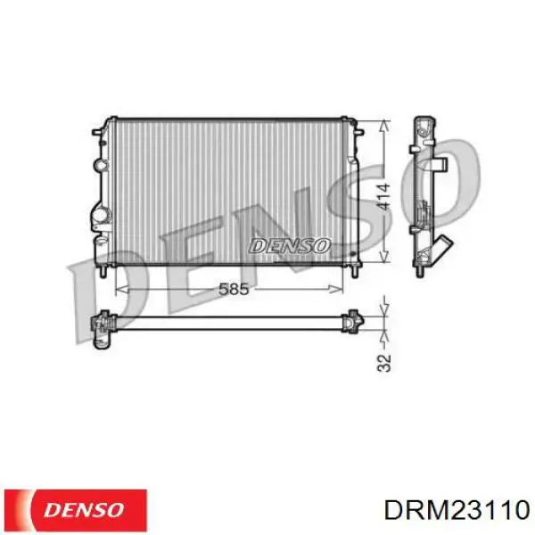 DRM23110 Denso радиатор