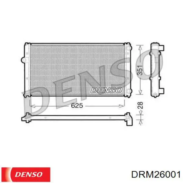 DRM26001 Denso радиатор