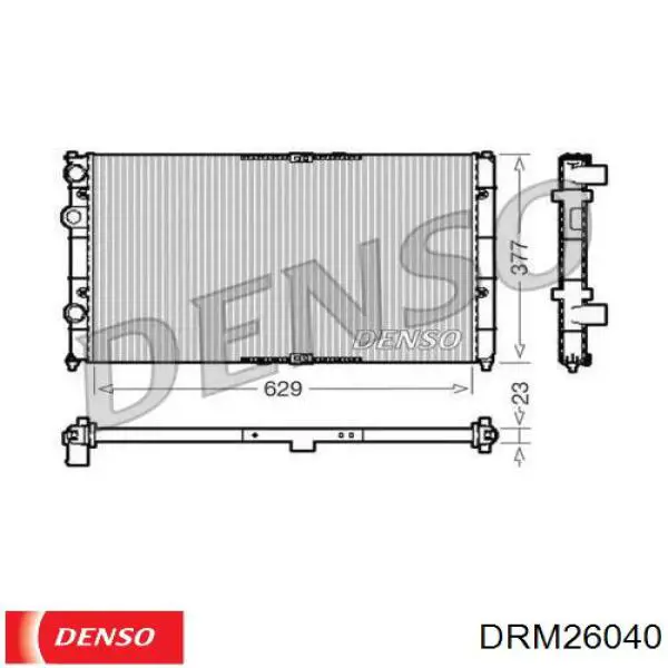 DRM26040 Denso радиатор