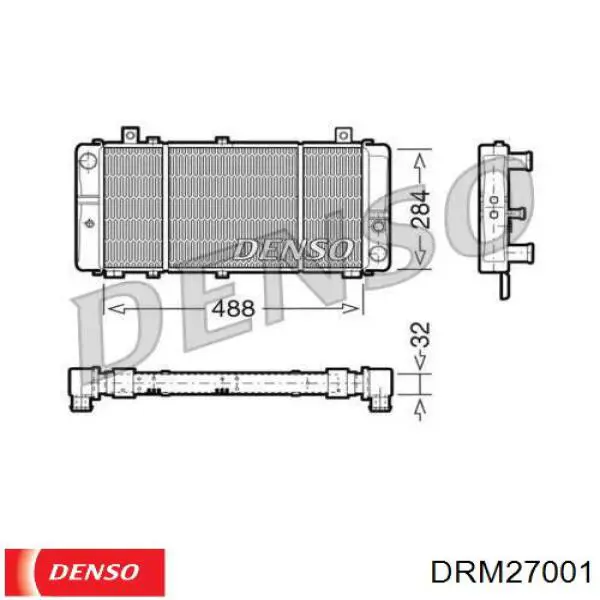 DRM27001 Denso радиатор