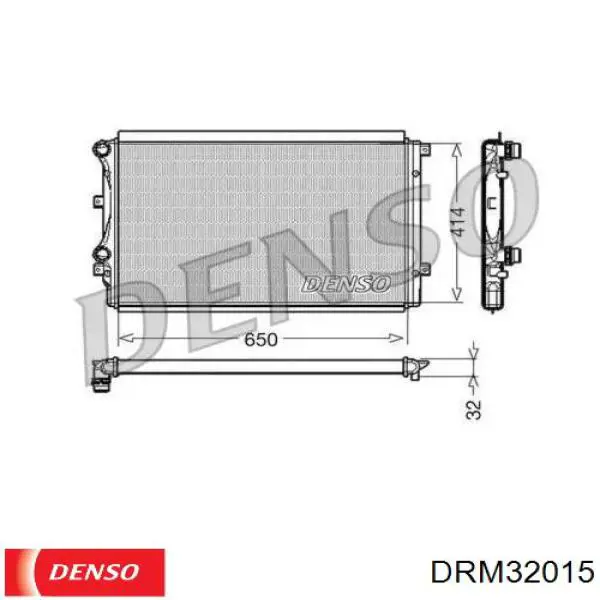 Радиатор охлаждения двигателя Denso DRM32015