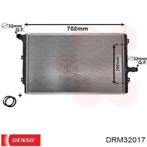 Radiador refrigeración del motor DRM32017 Denso