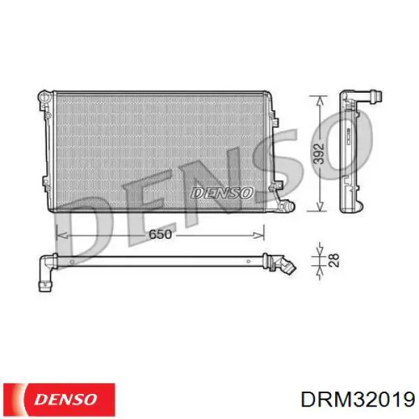 DRM32019 Denso радиатор