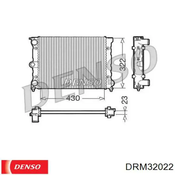 DRM32022 Denso радиатор