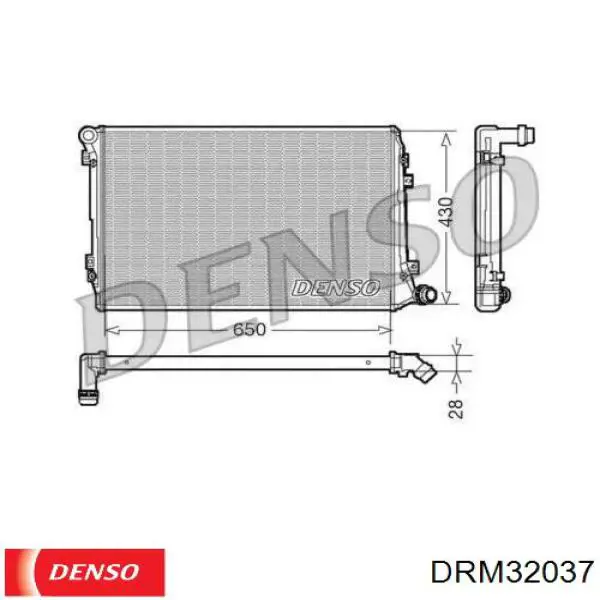 DRM32037 Denso радиатор
