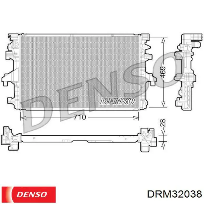 DRM32038 Denso радиатор