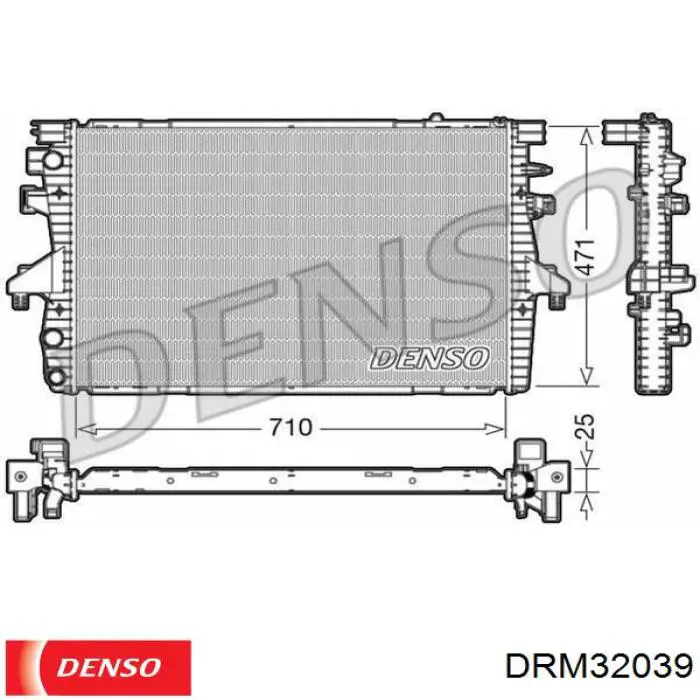 DRM32039 Denso radiador de esfriamento de motor