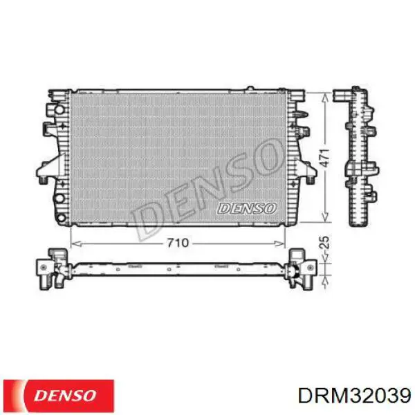 Купить DRM32039 Denso Радиатор водяной