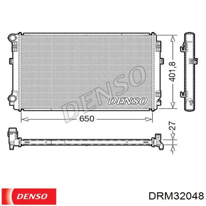 DRM32048 Denso радиатор